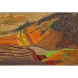 David M. Martin, Hillside, Beyond Cupar, oil on board