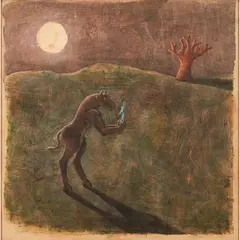Sophie Ryder, Minotaur with Hare by Moonlight, mixed media and collage