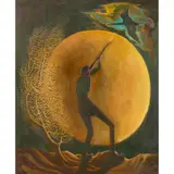 John Byrne, Twilight Hunter, oil on board