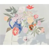 Barbara Balmer, Flowers Posing, oil on board