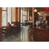 Clive McCartney, French Cafe, Paris, oil on board