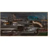 Geoff Uglow, CITYSCAPE OF GLASGOW, Oil on canvas
