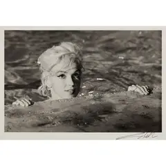 Print A, Marilyn: Roll II, Frame 12, May 1962 by Lawrence Schiller, photograph, sold Jan 2020