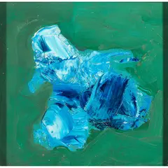 Stefano Bosis, Blue and Green, Oil on wood
