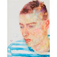 Jennifer McRae, BOY IN STRIPED T-SHIRT, watercolour