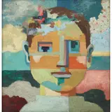 Louise Annand, BOY THINKING, oil on board