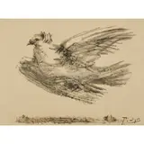 LA COLOMBE EN PLEIN VOL by Pablo Picasso, Lithograph, sold Jan 2020