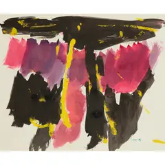 Black Element, May 1964 by William Gear, ink and watercolour, sold Jan 2020