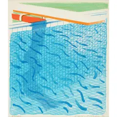 David Hockney, Paper Pools, lithograph