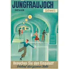 Hans Thöni, JUNGFRAU JOCH, lithograph, c.1930, condition A-