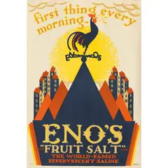 Edward McKnight Kauffer, ENO'S "FRUIT SALT", lithograph, 1924, condition A-