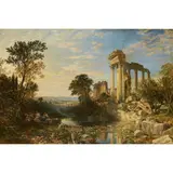 Samuel Bough, Italian Landscape with Figures by Ruins