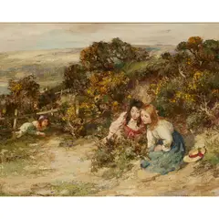 William Stewart MacGeorge, The treasure-hunt, oil on canvas