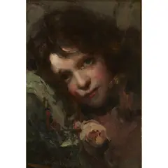 William Pratt, Study of a Head, oil on canvas