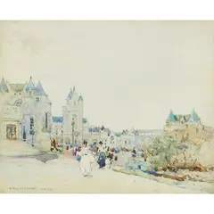 Robert McGowan Coventry, Promenade, watercolour