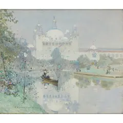 Robert McGowan Coventry, Industrial Hall, Glasgow International Exhibition, 1901, oil on panel