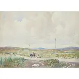 Stanley Cursiter, Figures on a Country Road, Orkney