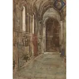 Arthur Melville, North Aisle of St. Magnus Cathedral, Kirkwall, watercolour