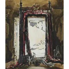 James Pryde, Sketch for 'The Derelict', Watercolour