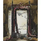 James Pryde, Sketch for 'The Derelict', Watercolour