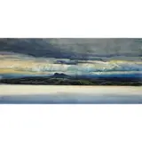 James Morrison, Storm clouds over the Loch, oil on board