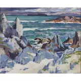 Francis Cadell, CATHEDRAL ROCK, IONA - THE STORM
