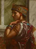 Edward Poynter, ZENOBIA CAPTIVE, oil on canvas