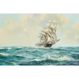 Montague Dawson, THE CLIPPER 'LIGHTNING' BUILT BY DONALD MCKAY, oil on canvas