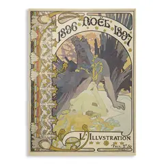 Alphonse Mucha, L’ILLUSTRATION NOËL 1896-1897, lithograph in colours, printed by Ducourtioux & Huillard, condition A