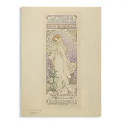 Alphonse Mucha, LA DAME AUX CAMELIAS SARAH BERNHARDT THÉÂTRE DE LA RENAISSANCE, lithograph in colours, printed by Chaix, Paris, condition A-