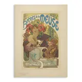 Alphonse Mucha, BIÈRES DE LA MEUSE, lithograph in colours, printed by Chaix, Paris, condition A-