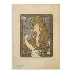 JOB by Alphonse Mucha, lithograph in colours, printed by Chaix, Paris, condition A-, sold Jun 2026