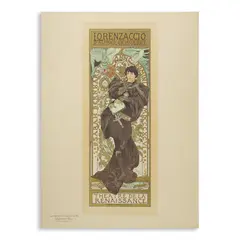 LORENZACCIO by Alphonse Mucha, lithograph in colours, printed by Chaix, Paris, condition A, sold Jun 2026