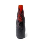 Émile Gallé, HERON AND BULRUSHES CAMEO GLASS VASE, carved and acid-etched glass