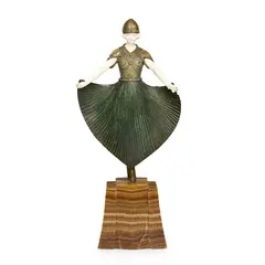 Demetre H. Chiparus, ACTRESS, cold-painted bronze, ivory, marble base