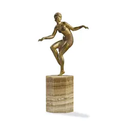 DELHI DANCER by Demetre H. Chiparus, gilt and silvered bronze, marble base, sold Jun 2026