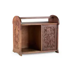 Arthur W. Simpson, ARTS & CRAFTS WRITER'S CABINET, CIRCA 1900, carved oak