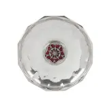 Omar Ramsden, ARTS & CRAFTS DISH, 1933, silver and enamel