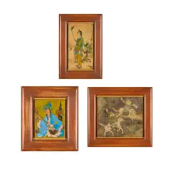 Elyse Ashe Lord, 'KITE FLYER', pencil and mixed media on stained wood, framed, 27cm x 15cm (frame size 38.5cm x 26cm)