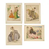 Elyse Ashe Lord, 'EN ROUTE', hand-coloured etching