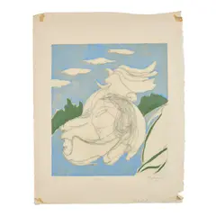 Elyse Ashe Lord, 'GREECE', hand-coloured etching