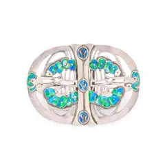 Jessie M. King, BUCKLE, 1907, silver and enamel