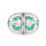 Jessie M. King, BUCKLE, 1907, silver and enamel