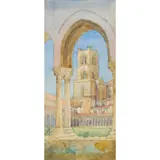 Charles Rennie Mackintosh, CLOISTERS, MONREALE, 1891, pencil and watercolour