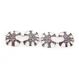 Norman Grant, 'MICROSCOPIC PLANT CROSS SECTION' SERIES BRACELET, 1973, silver and enamel