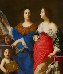 Cesare Dandini, ALLEGORIA DELLA COMMEDIA E DELLA PITTURA, oil on canvas