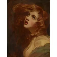 George Romney, EMMA HAMILTON AS MIRANDA, oil on canvas