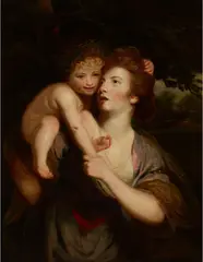 Joshua Reynolds, MRS HARTLEY AS A NYMPH WITH THE YOUNG BACCHUS, oil on canvas