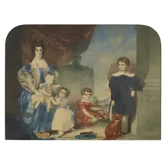 Robert Thorburn, MRS JANE EMBLETON DOIG AND FAMILY, watercolour