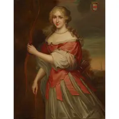 Léon Gérard Crépy, PORTRAIT OF MME. LA BARONNE DE LADOS, NÉE DE TOYAZ, oil on canvas